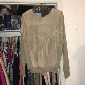Pioneer Wear brand. fringe sweater